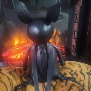 Kendall and Kylie Black Leather Fox Purse